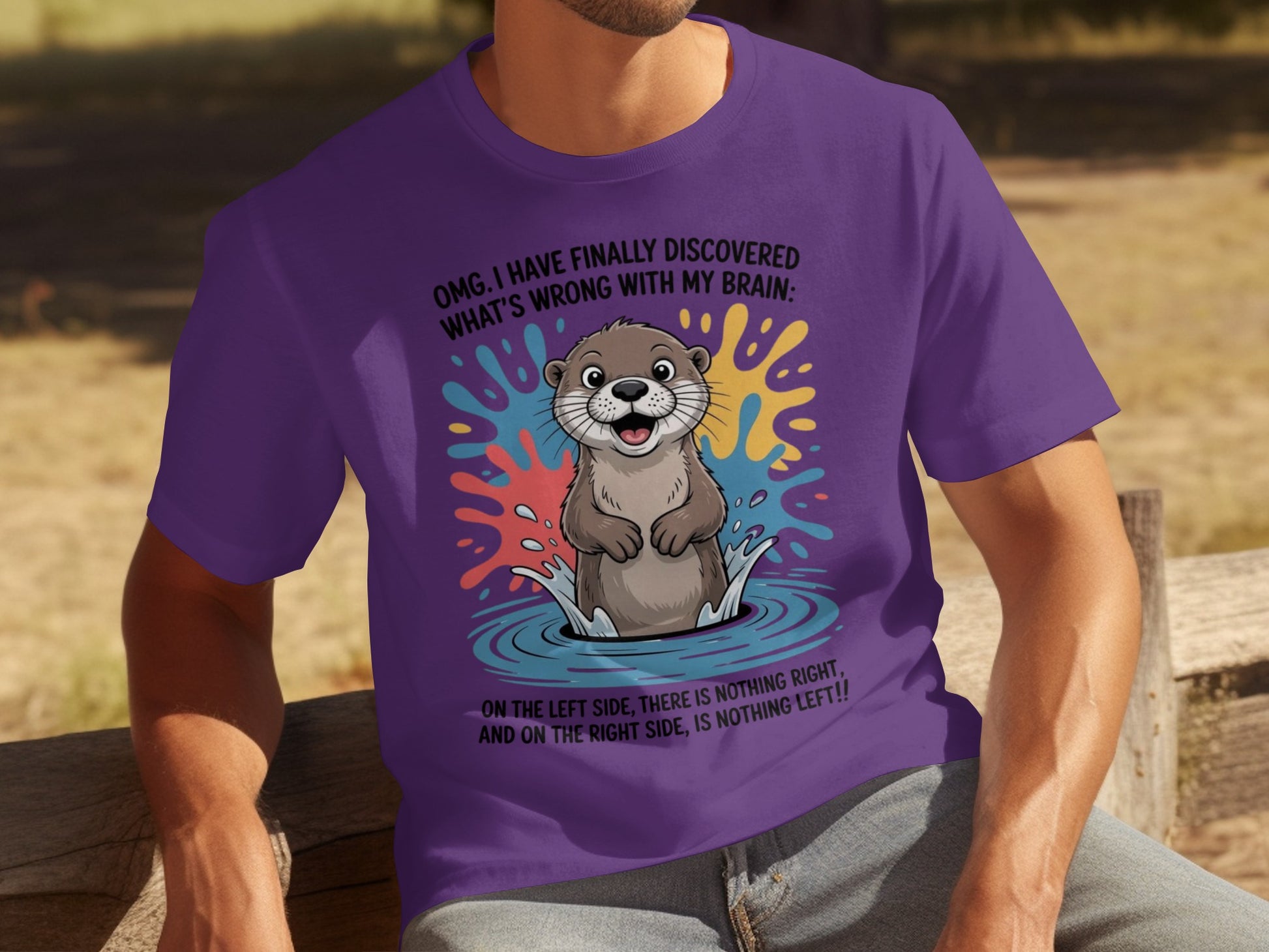 OMG Funny Otter Shirt Discovering What's Wrong With Brain