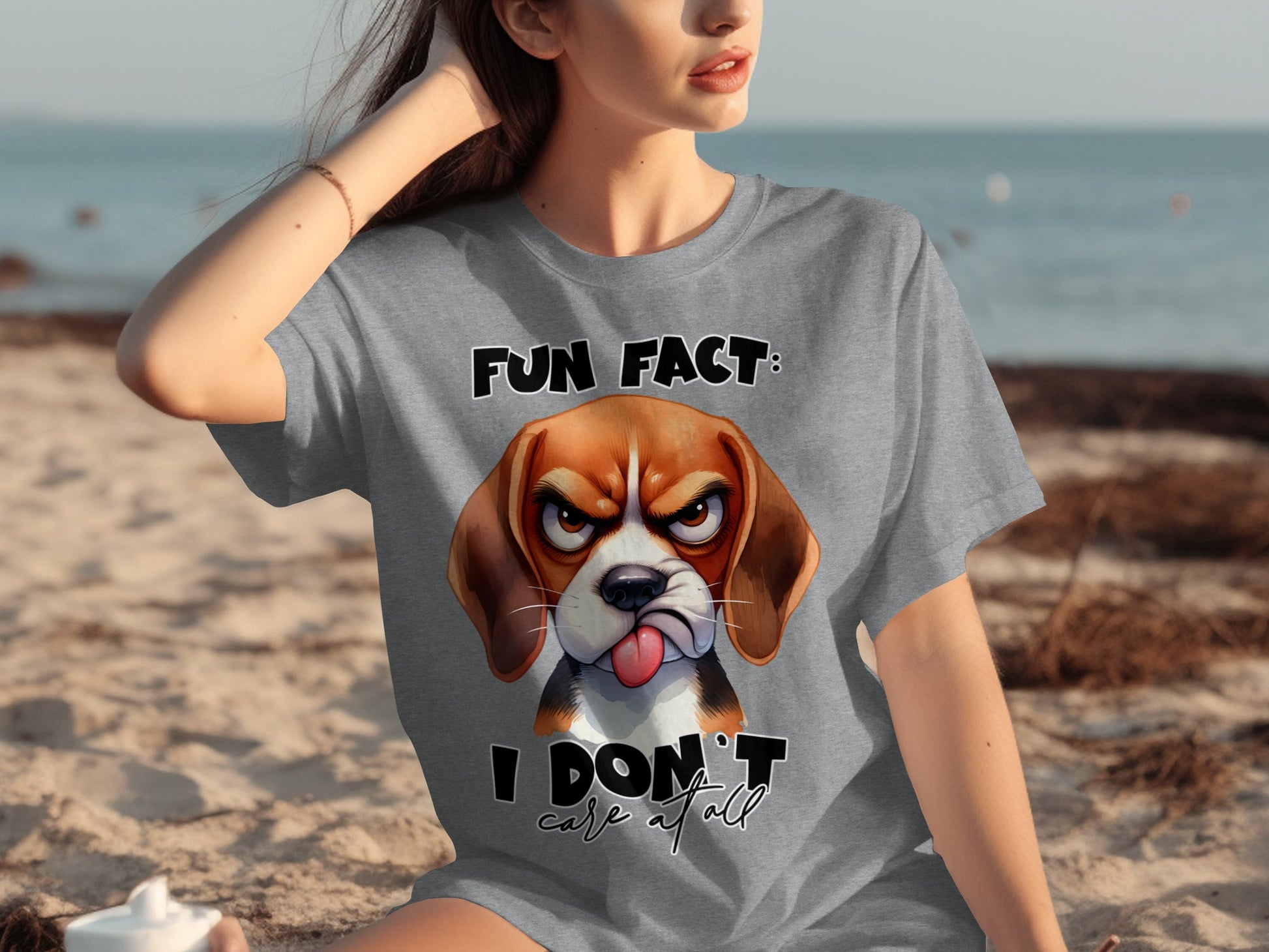 Fun Fact I Don't Care At All Angry Dog Shirt
