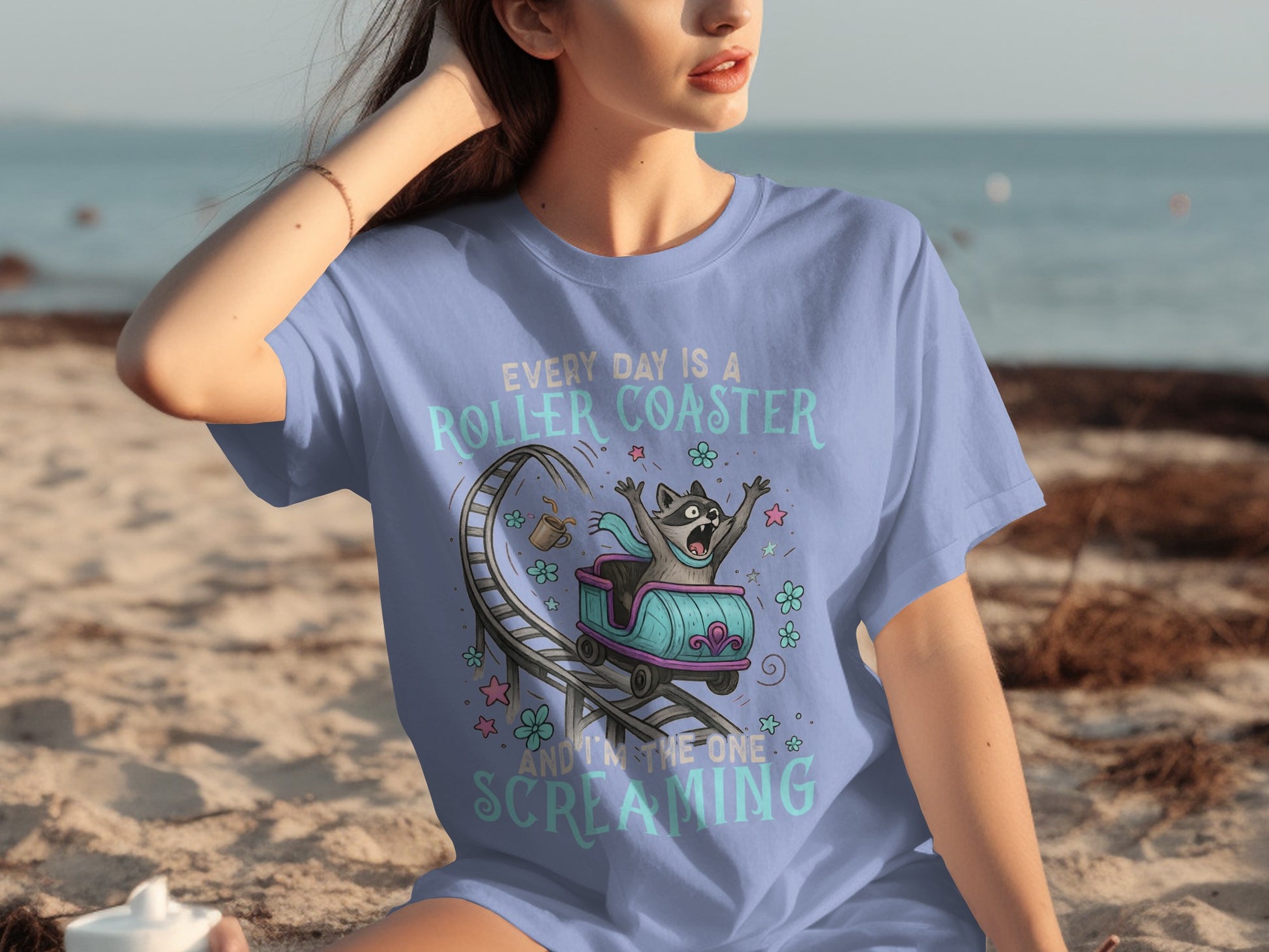 Every Day is a Roller Coaster Screaming T-shirt
