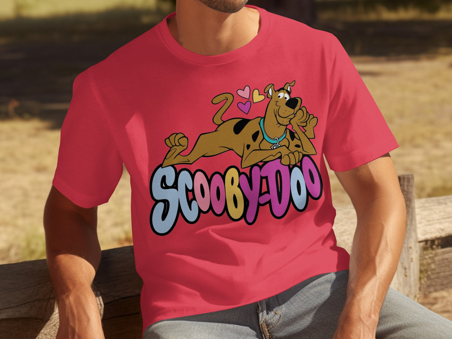 Scooby-Doo Graphic Tee with Hearts Design T-shirt