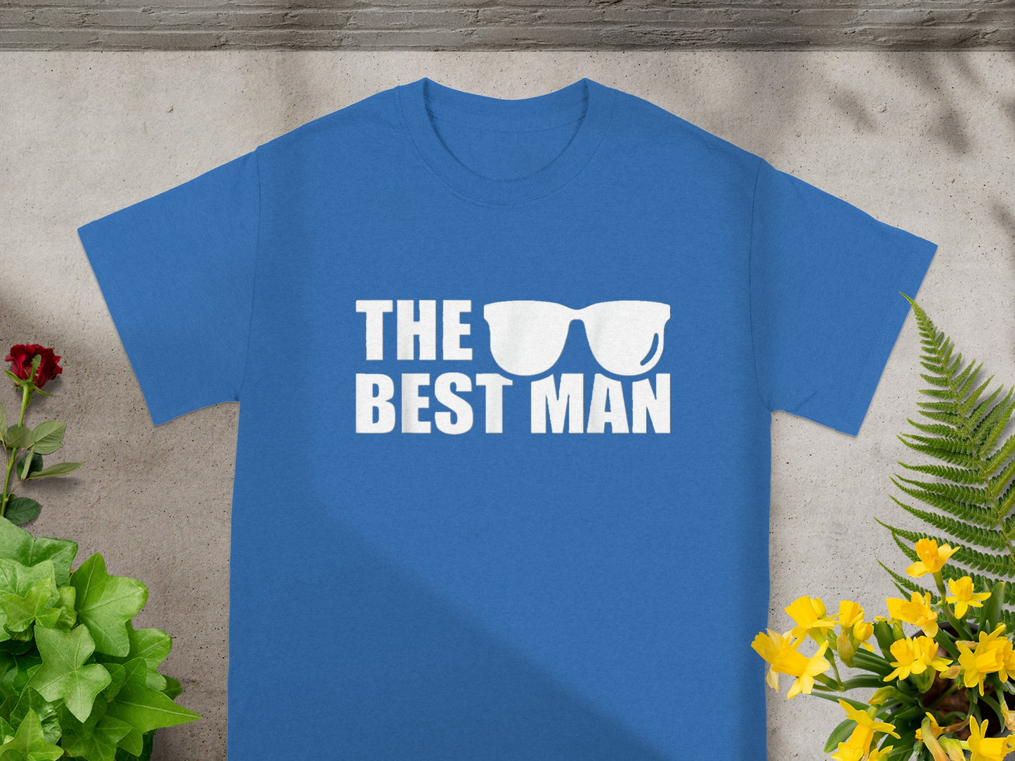 The Best Man Sunglasses Printed Blue Shirt