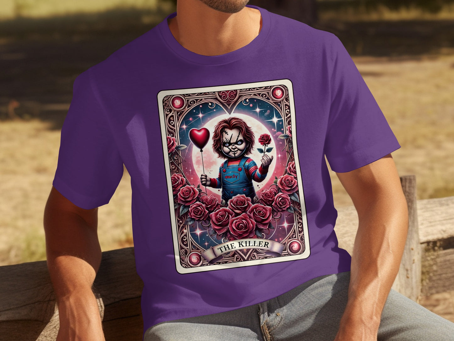 Chucky 'The Killer' Heart and Rose Graphic T-shirt