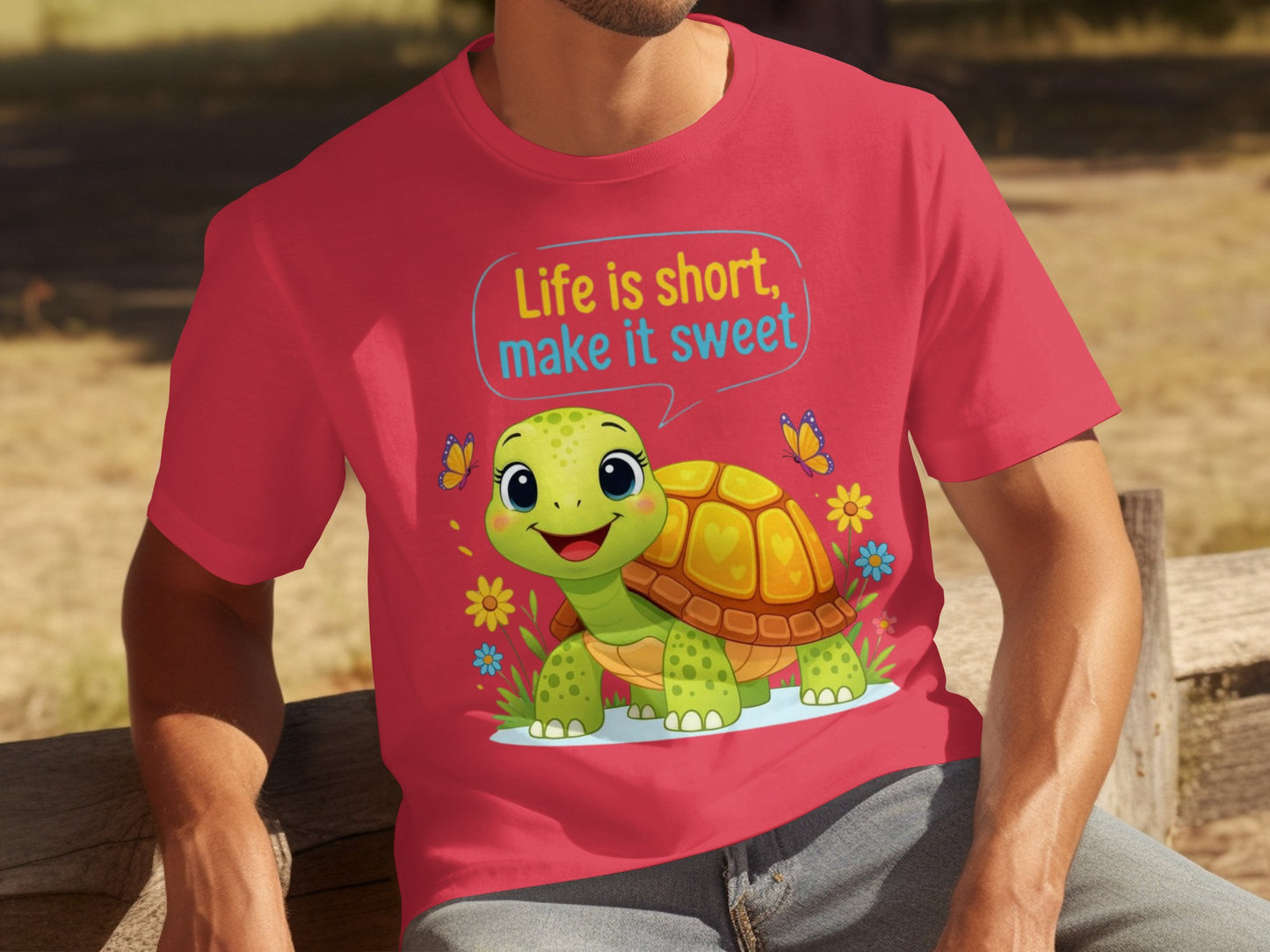 Life is Short Make It Sweet Turtle Graphic Tee