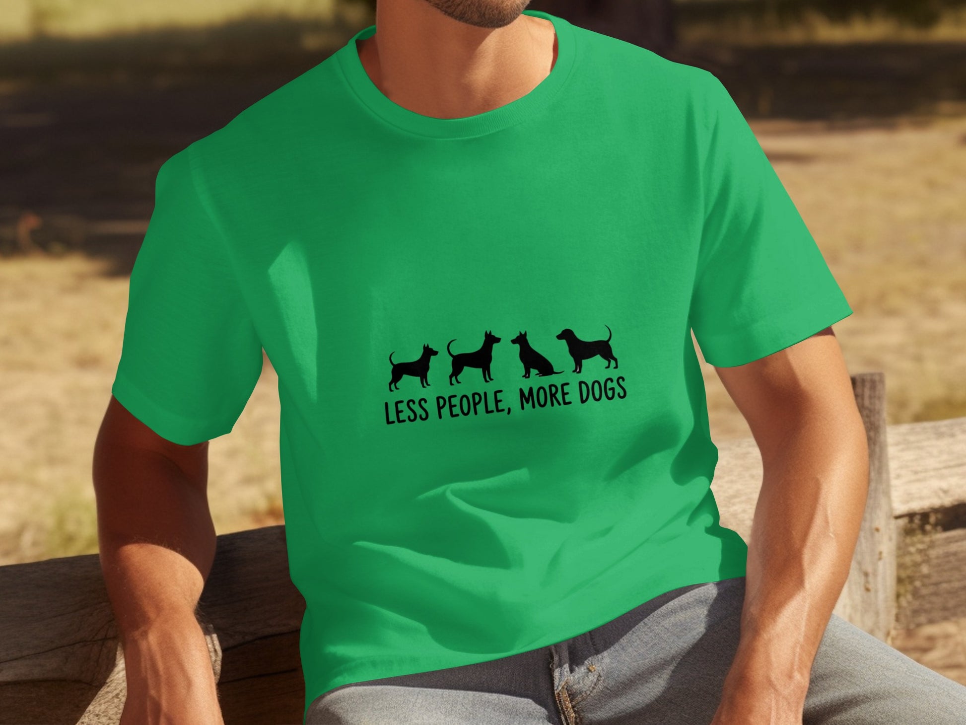 Less People More Dogs Statement T-Shirt