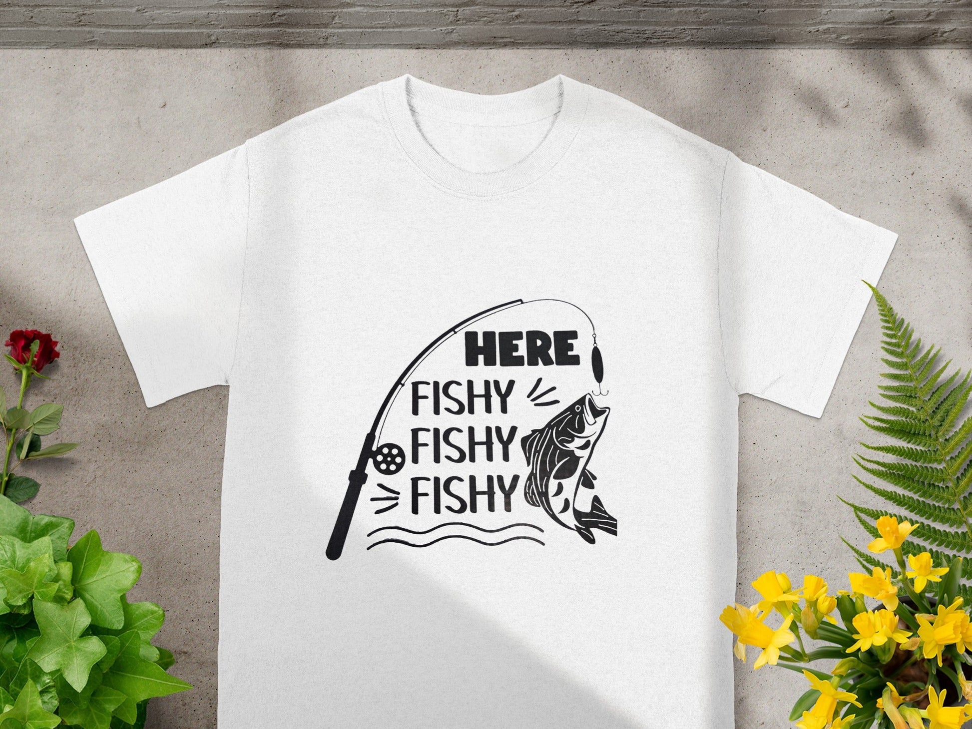 Here Fishy Fishy Fishy Fishing T-Shirt Product