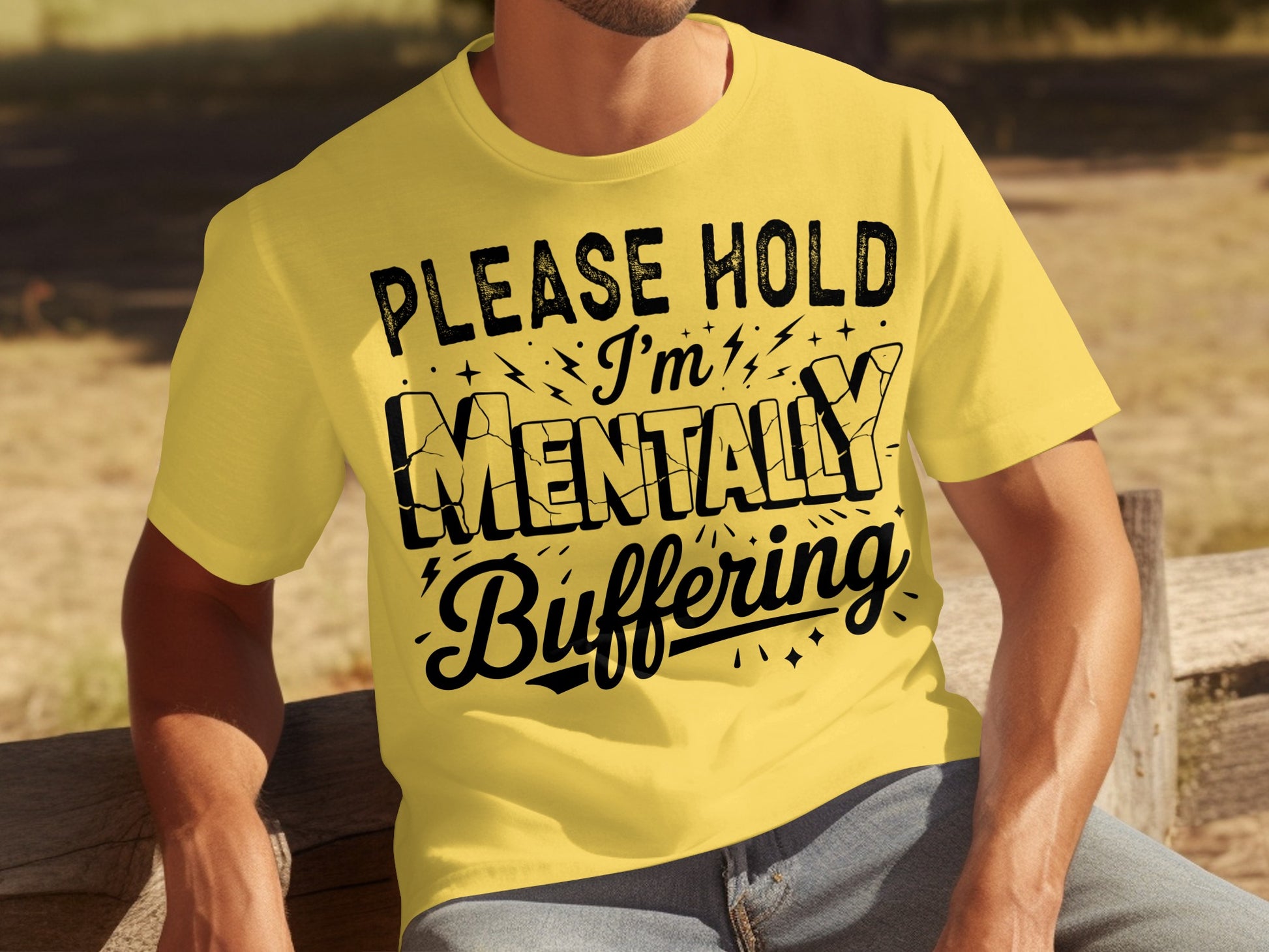 Please Hold I'm Mentally Buffering Graphic Tee