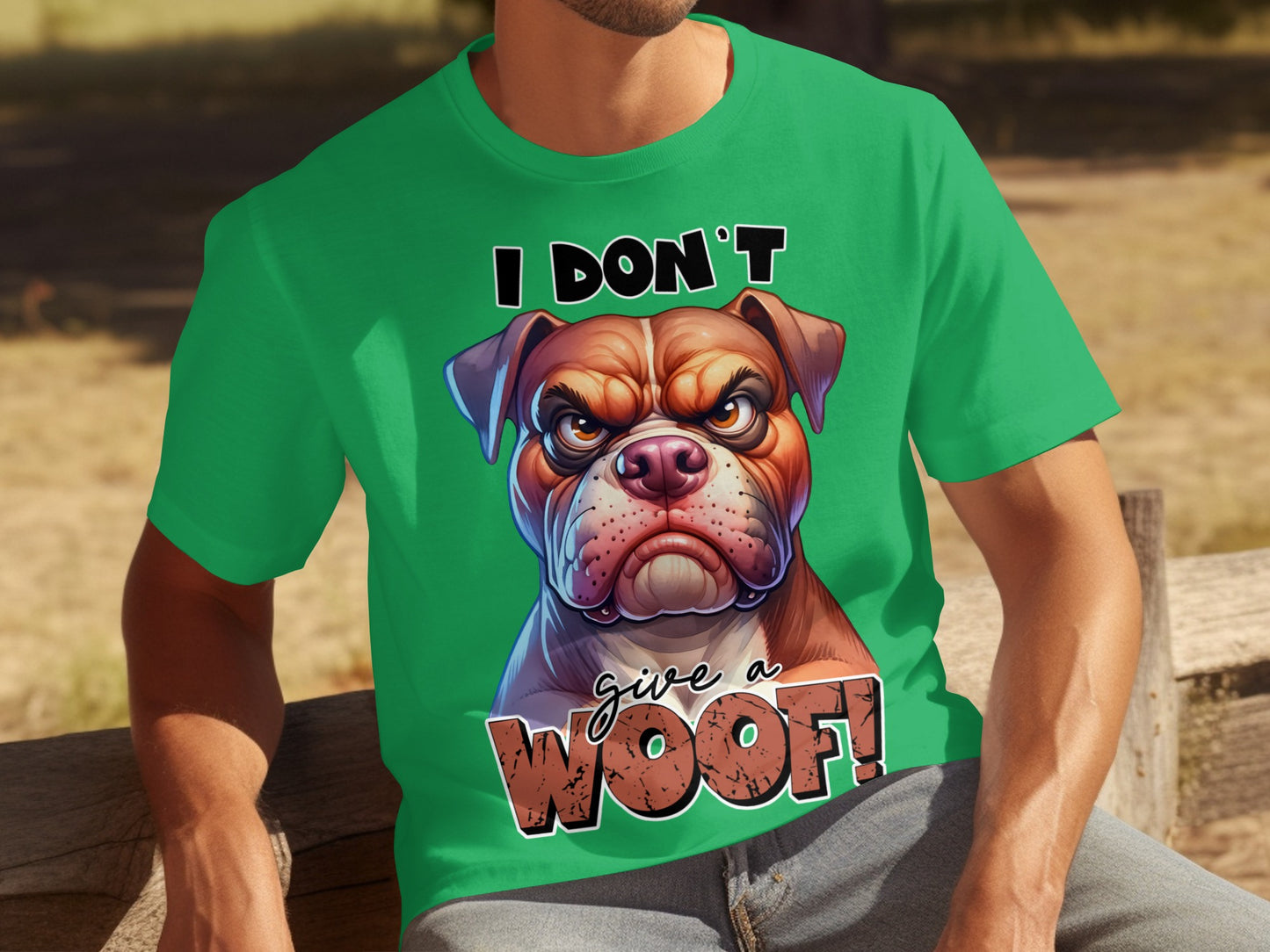 I Don't Give a Woof Funny Dog Graphic T-shirt