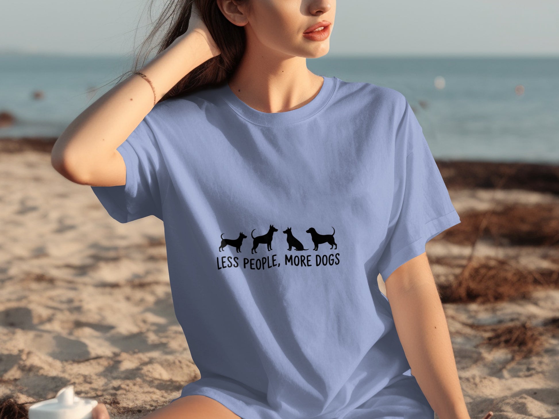 Less People More Dogs Funny Dog Lover T-shirt