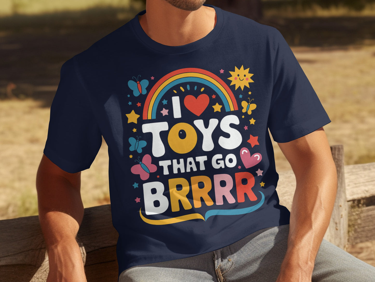 I Love Toys That Go BRRR Colorful Design T-shirt