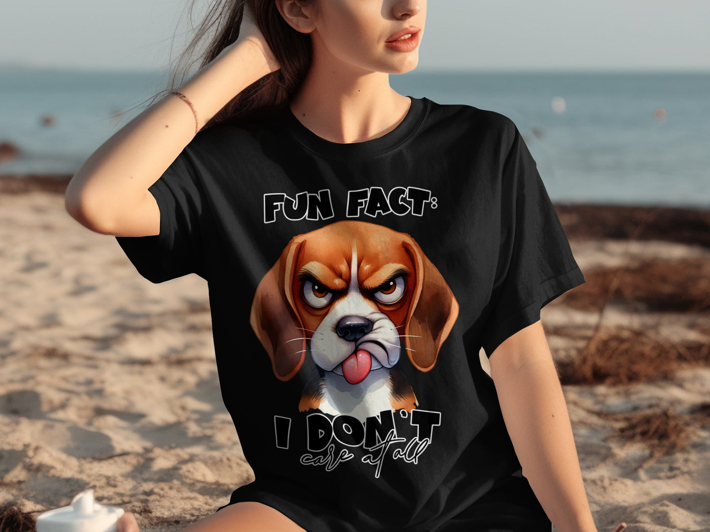 Fun Fact: I Don't Care at All Dog Graphic Tee