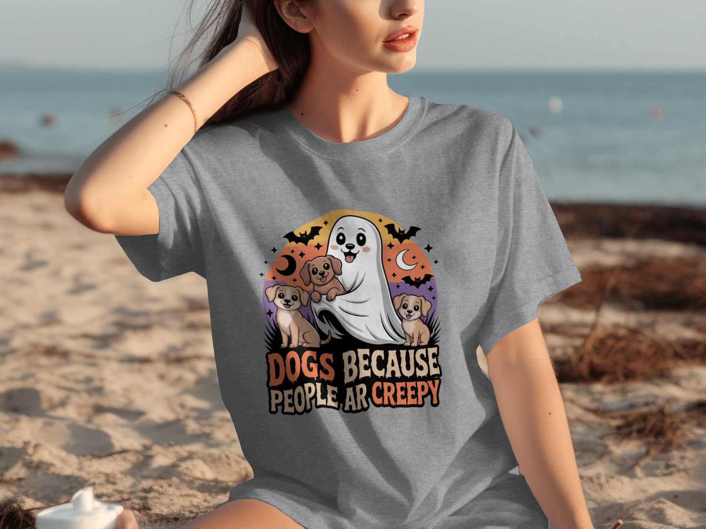 Funny Ghost Dogs Because People are Creepy Shirt