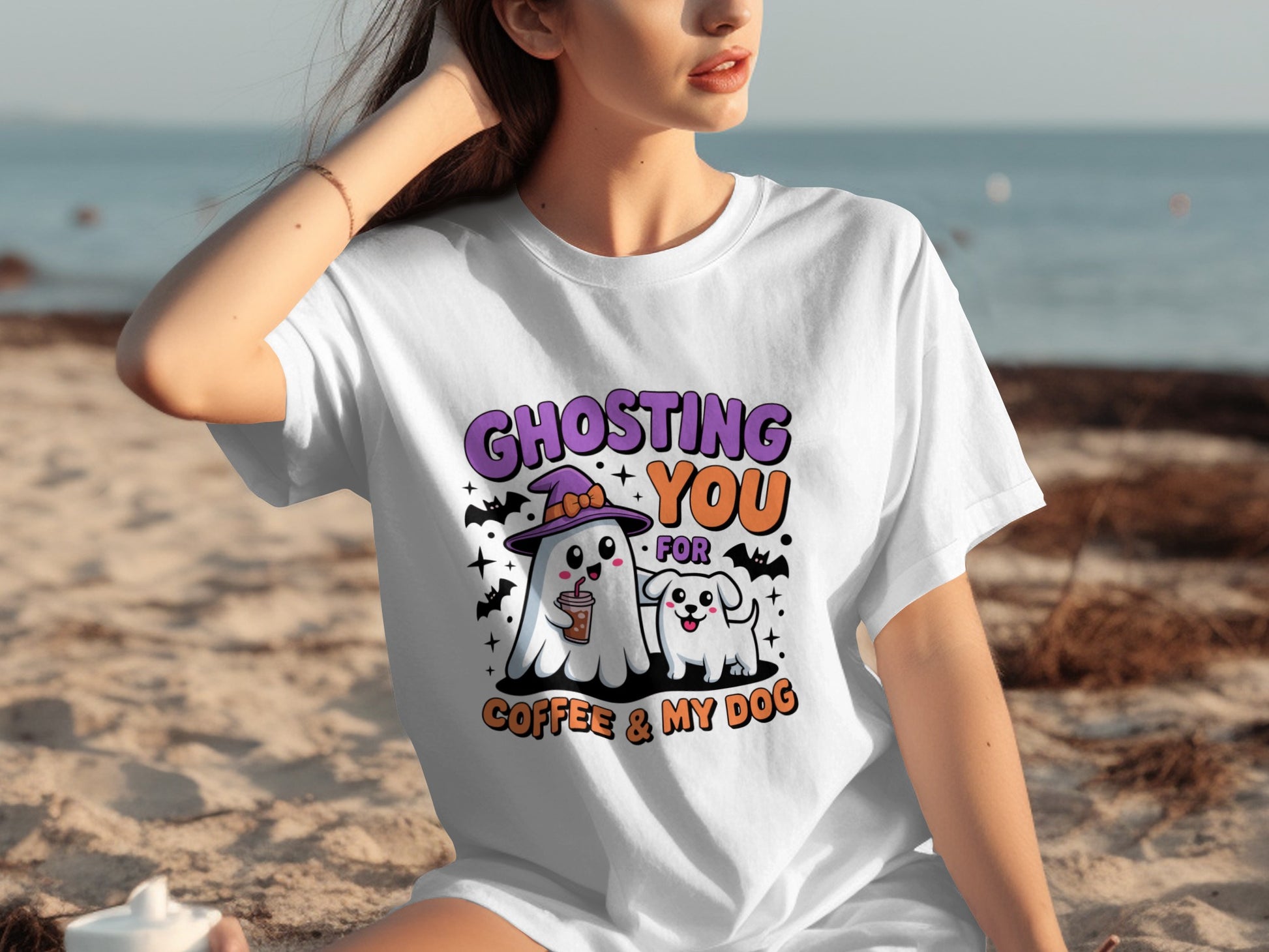 Ghosting You For Coffee & My Dog Graphic Tee Shirt