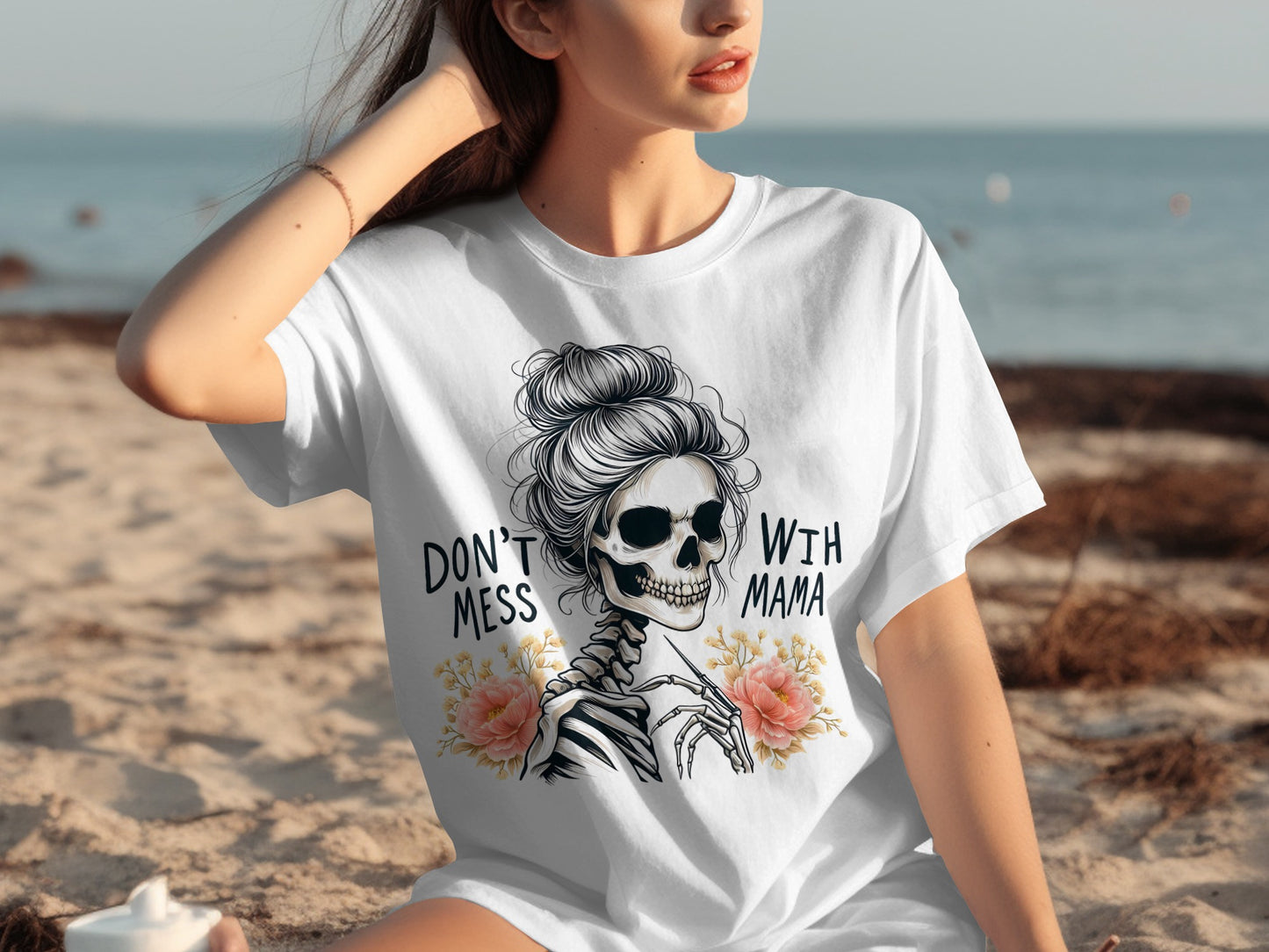 Don't Mess with Mama Unique Skeleton Design Shirt