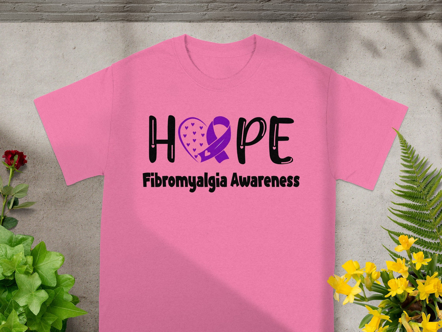 Hope Fibromyalgia Awareness Pink T-Shirt