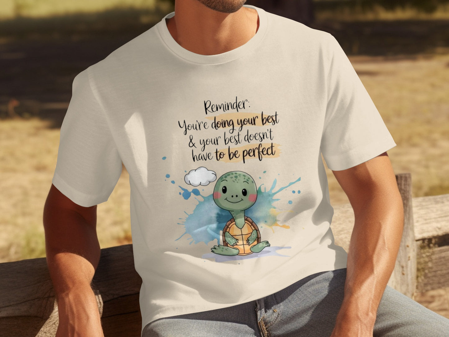 Motivational Turtle Design Reminder T-Shirt