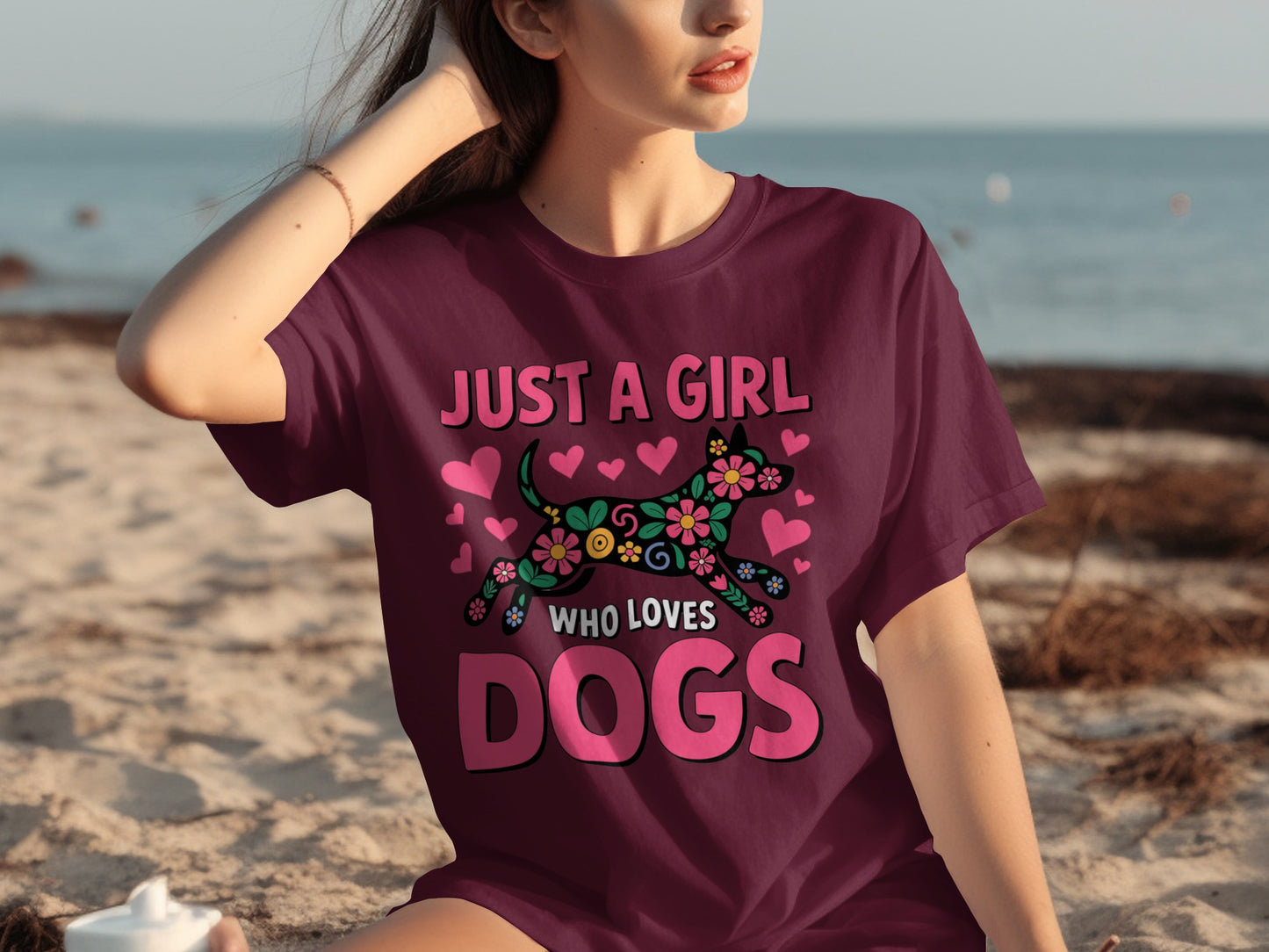 Just A Girl Who Loves Dogs Graphic T-Shirt