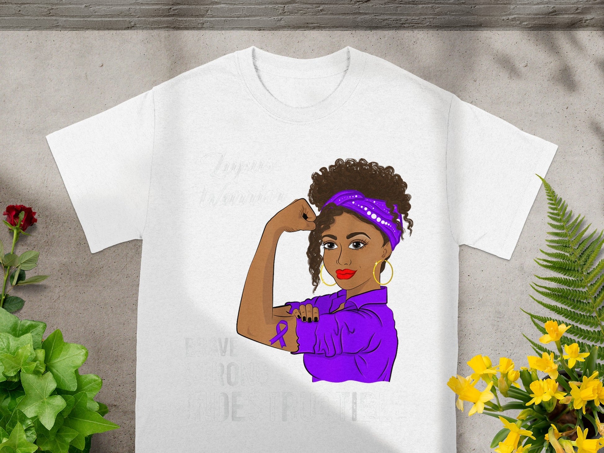 Lupus Warrior Woman Empowerment Graphic T-shirt