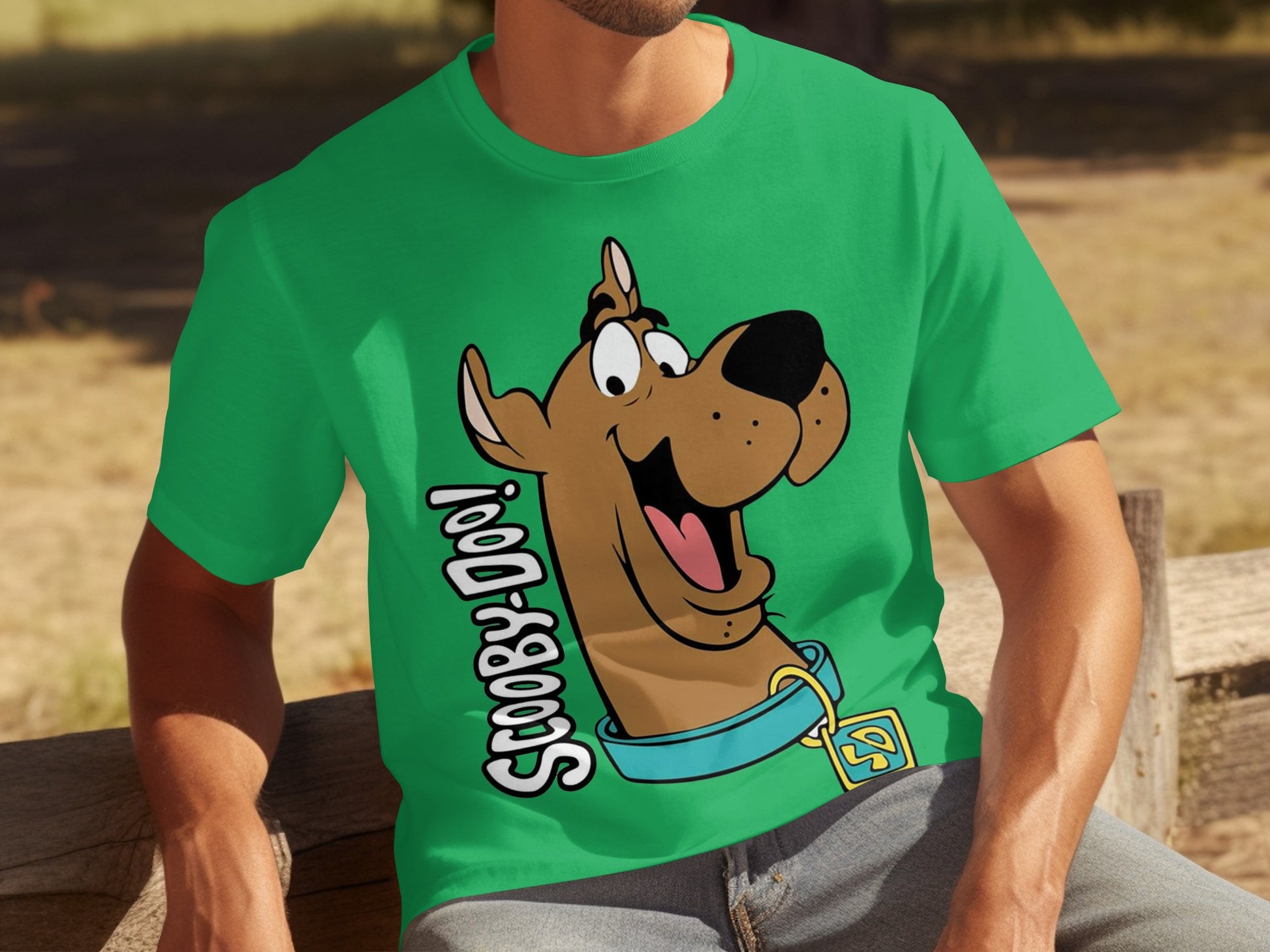 Scooby-Doo Graphic Print Green Tee Shirt