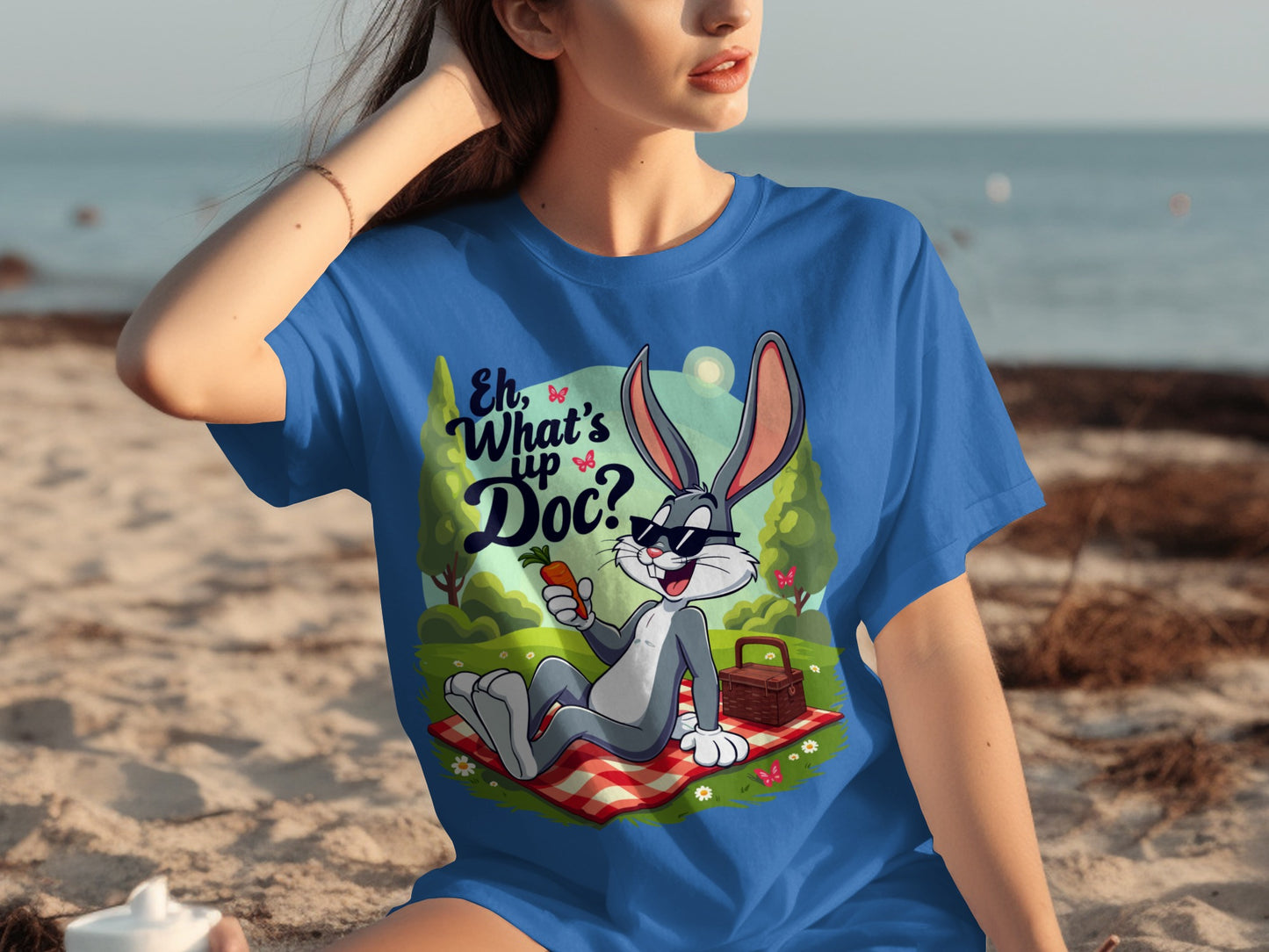 Eh What's Up Doc Bugs Bunny Beach T-Shirt