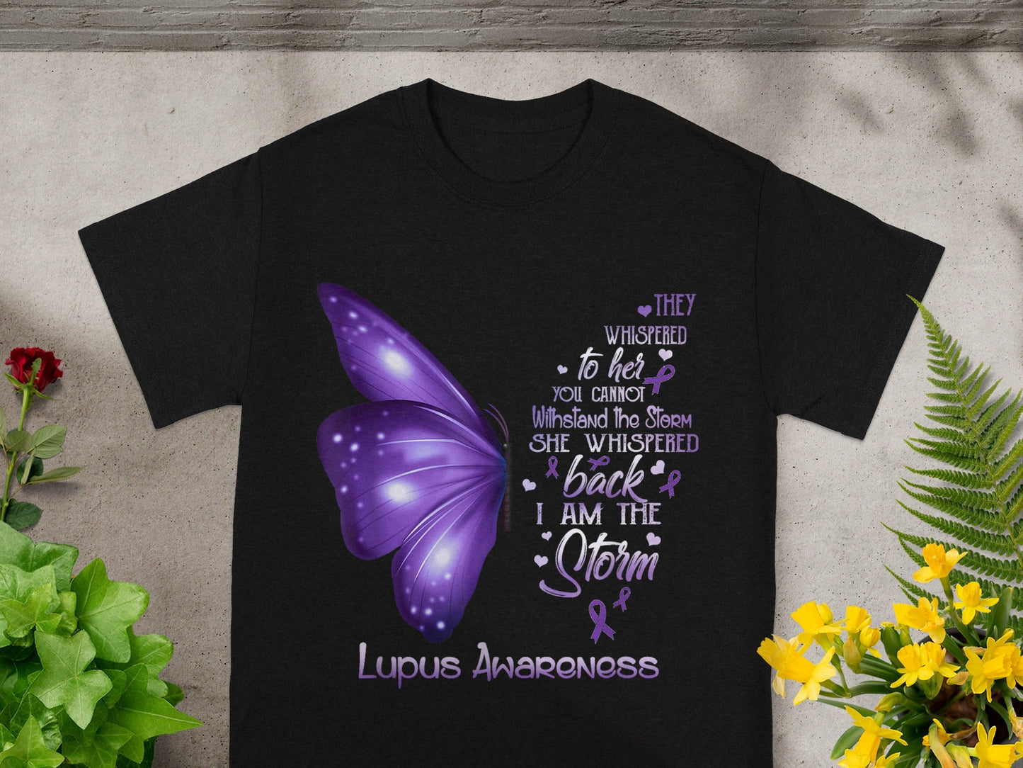 Lupus Awareness Butterfly Graphic Shirt