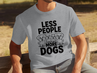 Less People More Dogs Graphic T-shirt Design Product