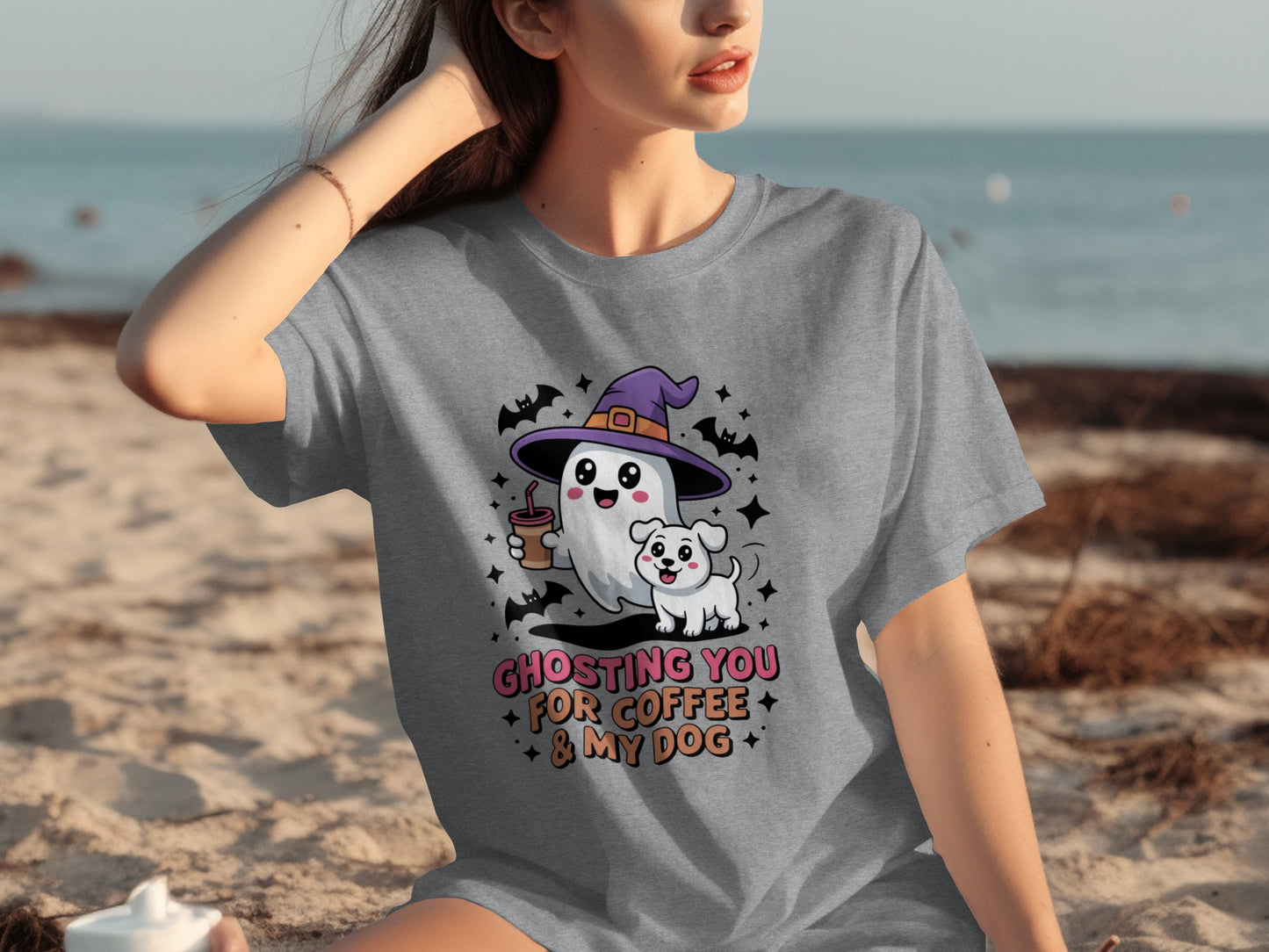 Ghosting You for Coffee & My Dog Halloween T-Shirt