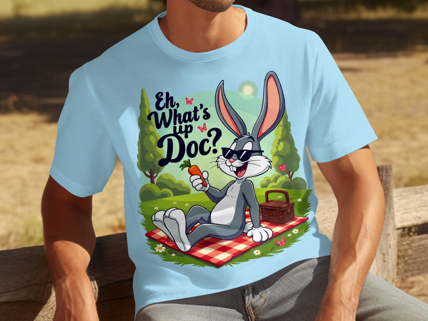 Bugs Bunny Relaxing Picnic Eh What's Up Doc Shirt