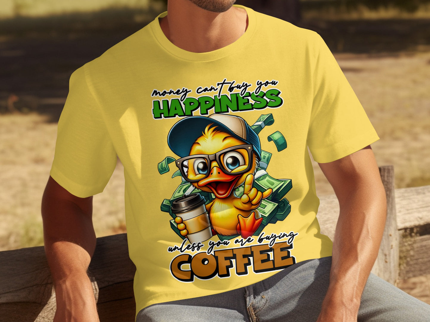 Funny Money Can't Buy Happiness Coffee T-Shirt