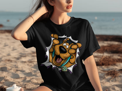 Funny Cartoon Character Breakthrough Design T-Shirt