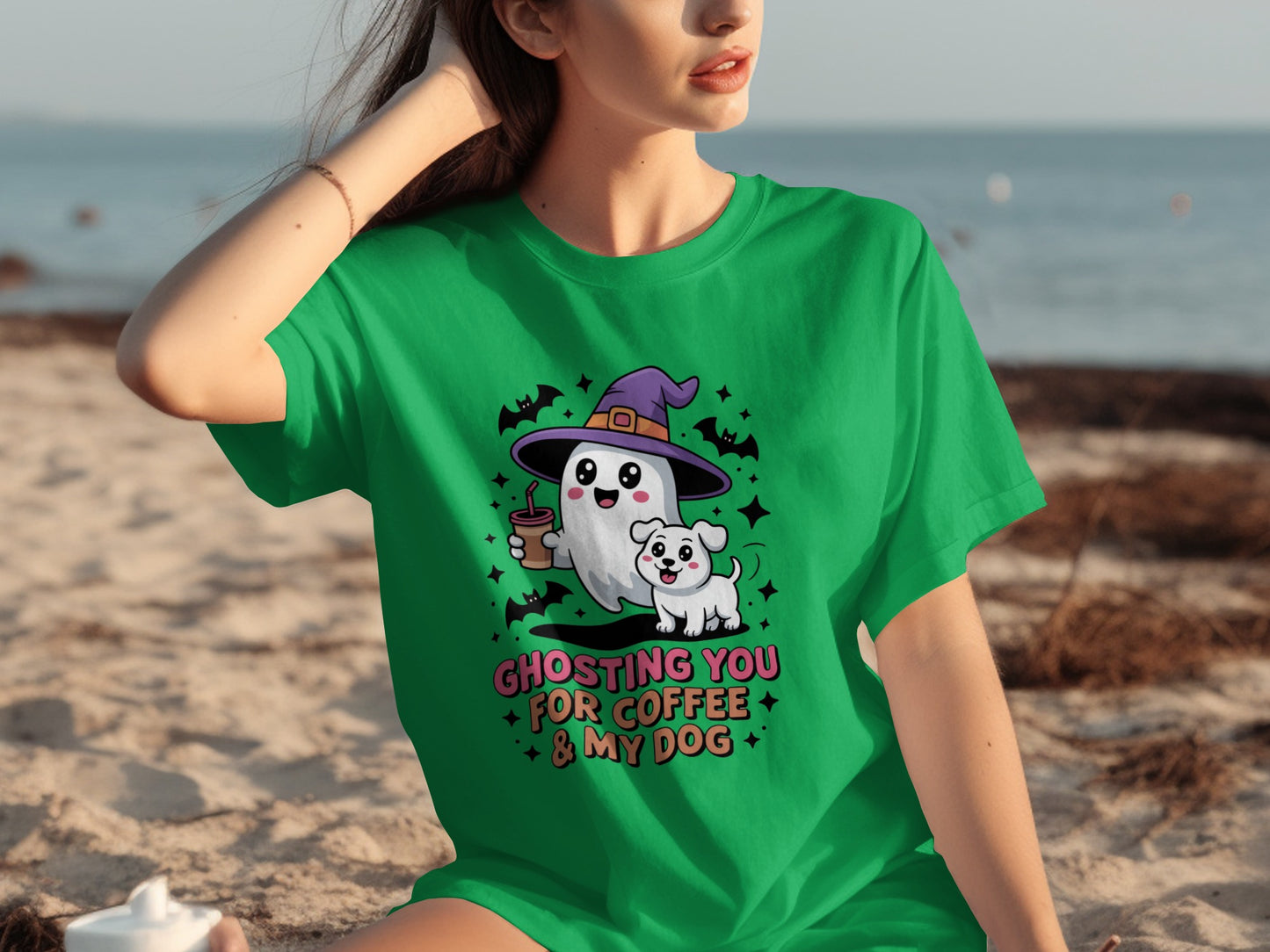 Ghosting You For Coffee & My Dog Halloween Shirt