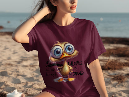 Cute Overthinking Chick Funny Quote T-Shirt