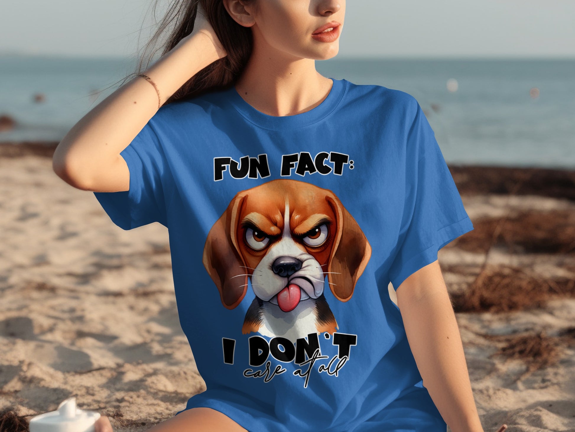 Fun Fact I Don't Care At All Dog Graphic Tee