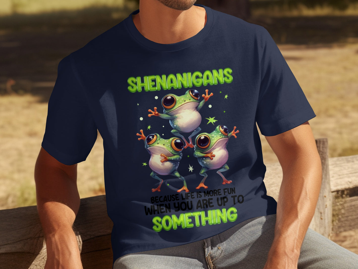 Shenanigans Frogs Life Is More Fun Graphic Tee