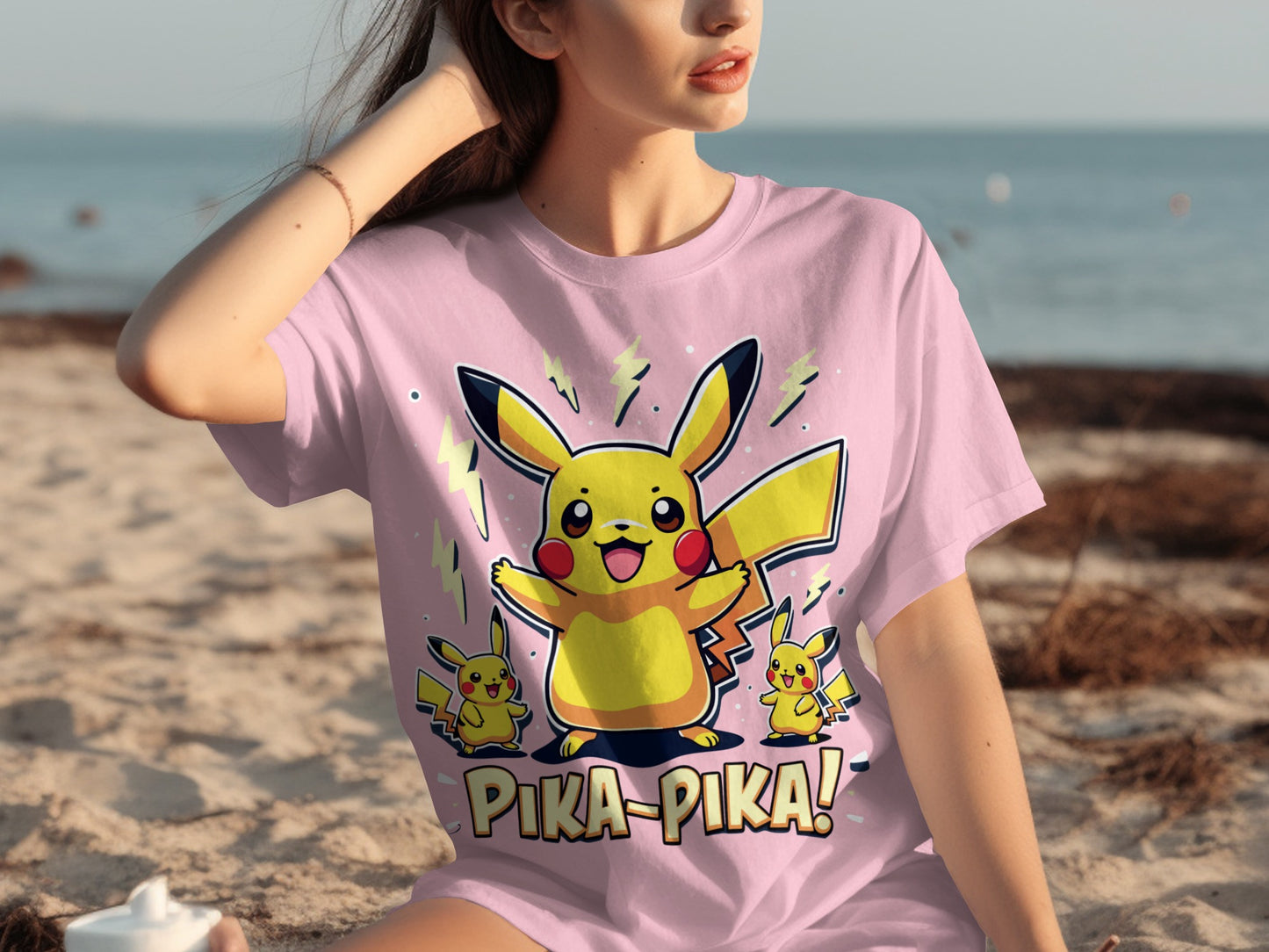 Pikachu Pika-Pika! Graphic Design T-shirt
