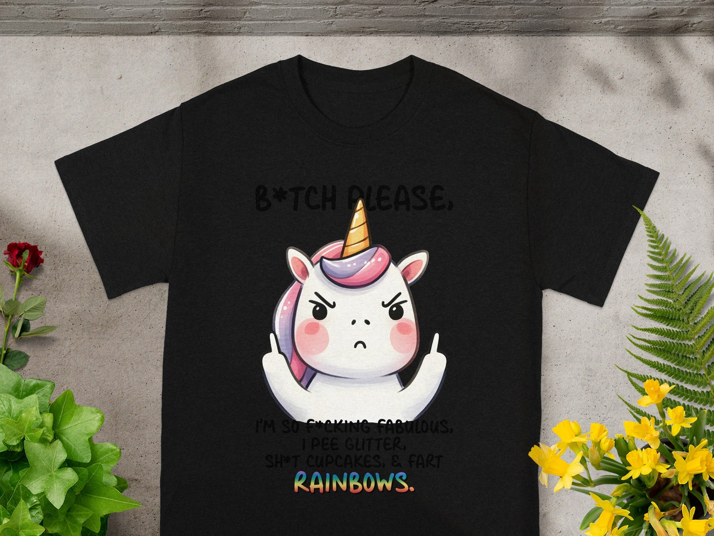 Funny Unicorn Graphic Tee Fart Rainbows T-shirt