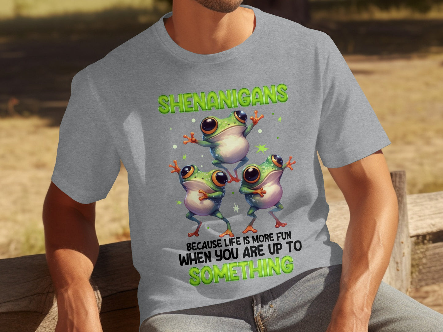 Shenanigans Up To Something Fun Frog T-shirt