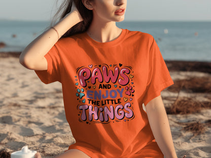 Paws and Enjoy the Little Things Graphic Tee