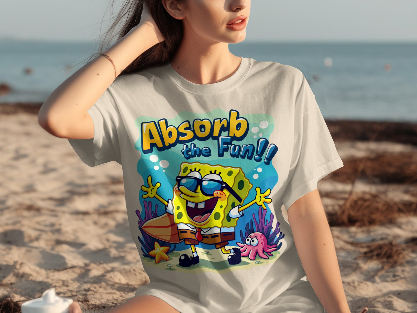 Absorb the Fun SpongeBob Graphic Print T-shirt