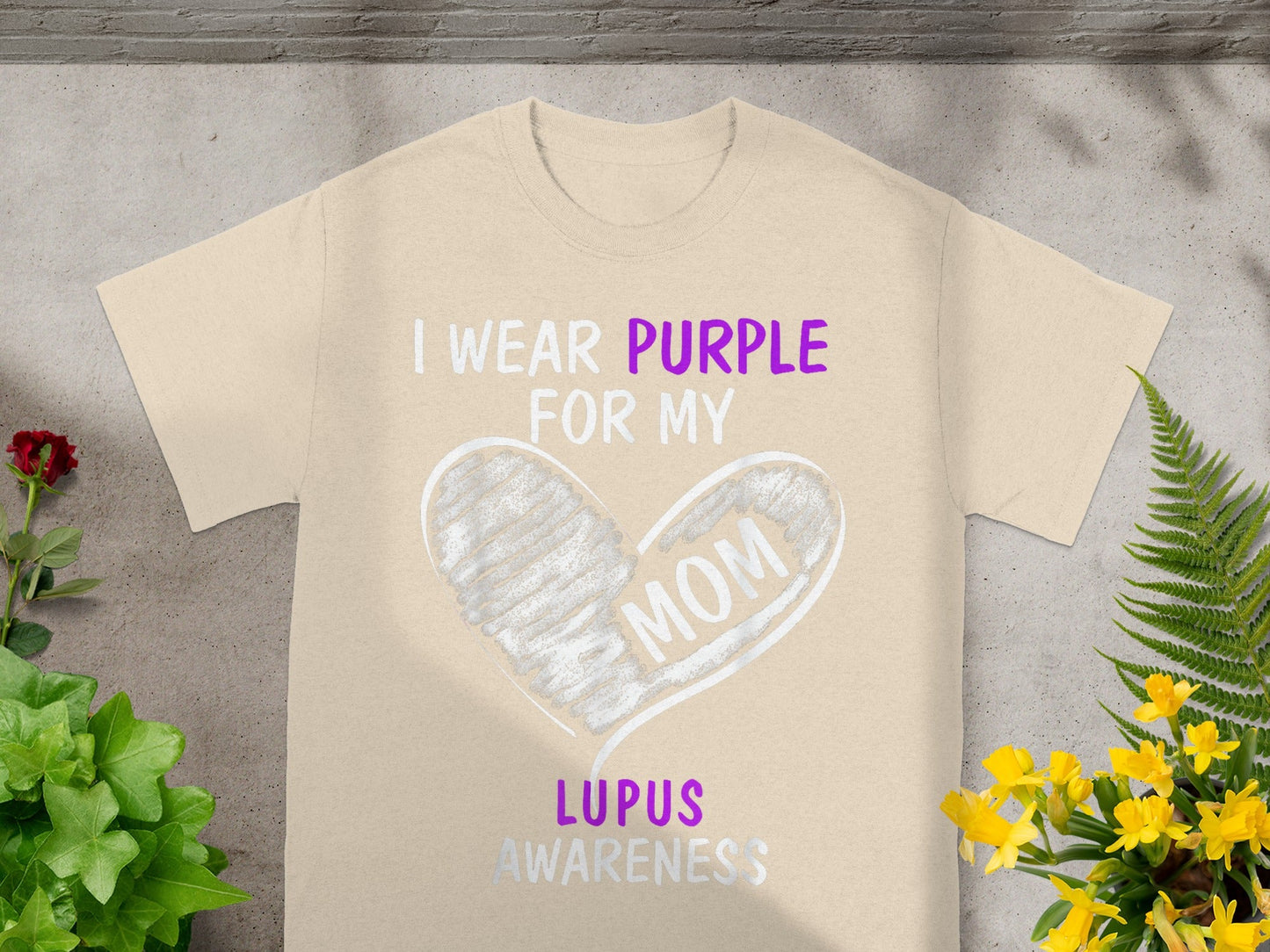 I Wear Purple for My Mom Lupus Awareness T-Shirt