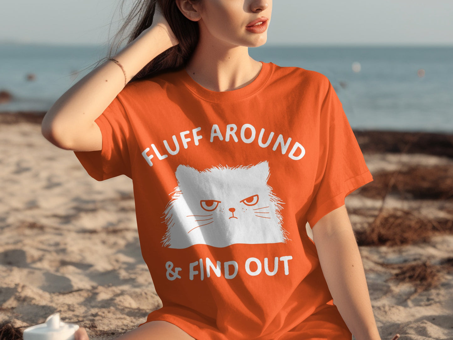 Fluff Around And Find Out Cute Cat Graphic Shirt
