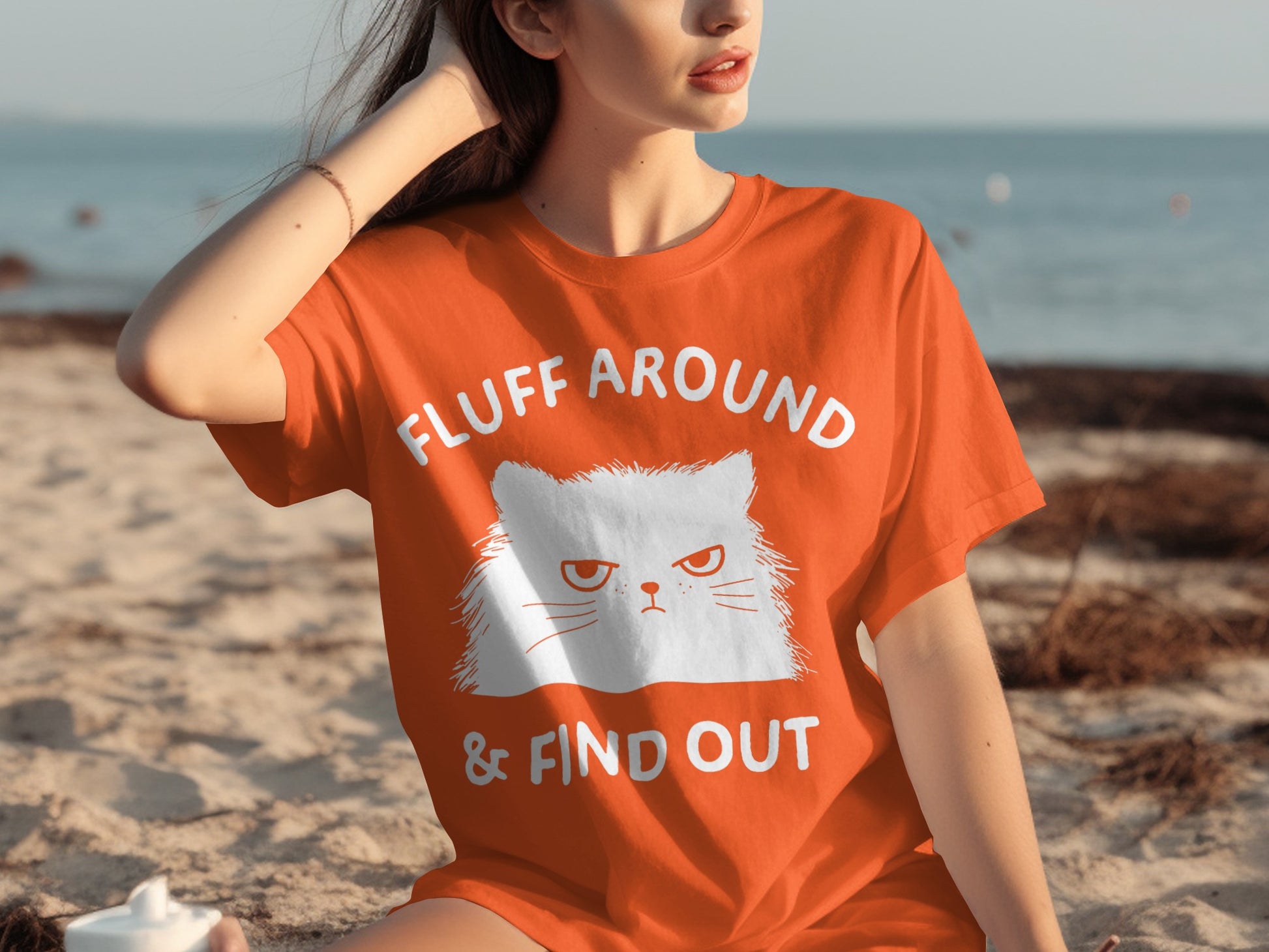 Fluff Around And Find Out Cute Cat Graphic Shirt