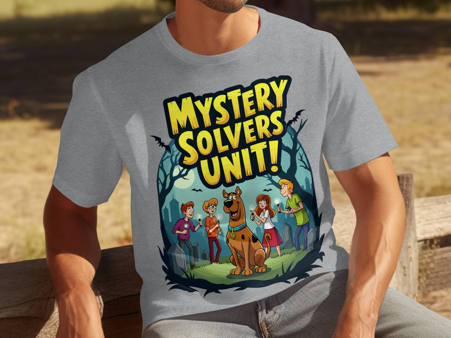 Mystery Solvers Unit Cartoon Graphic Shirt