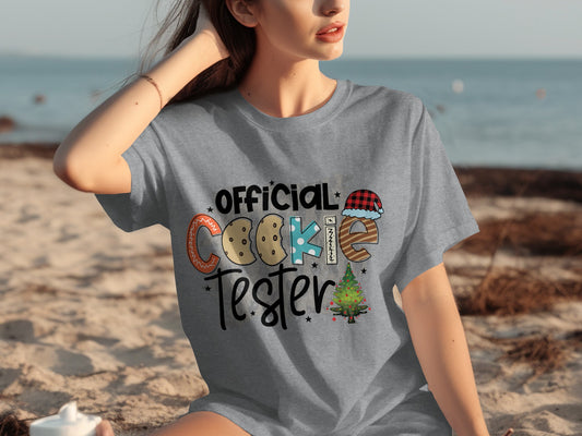 Official Cookie Tester Christmas Theme T-shirt