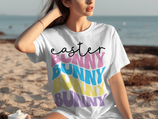 Easter Bunny Colorful Design Graphic Tee