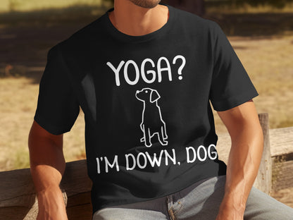 Yoga I'm Down Dog Printed T-shirt
