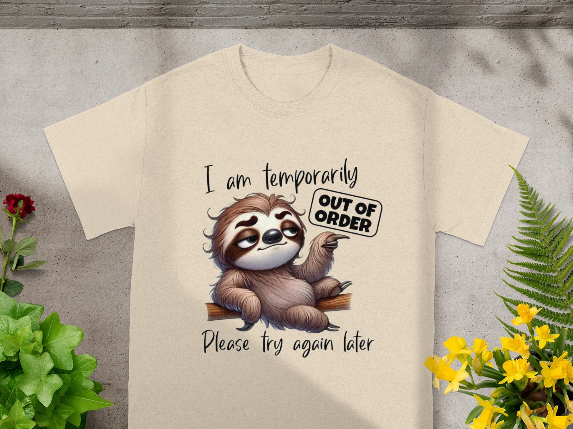 Temporarily Out of Order Sloth Graphic T-Shirt