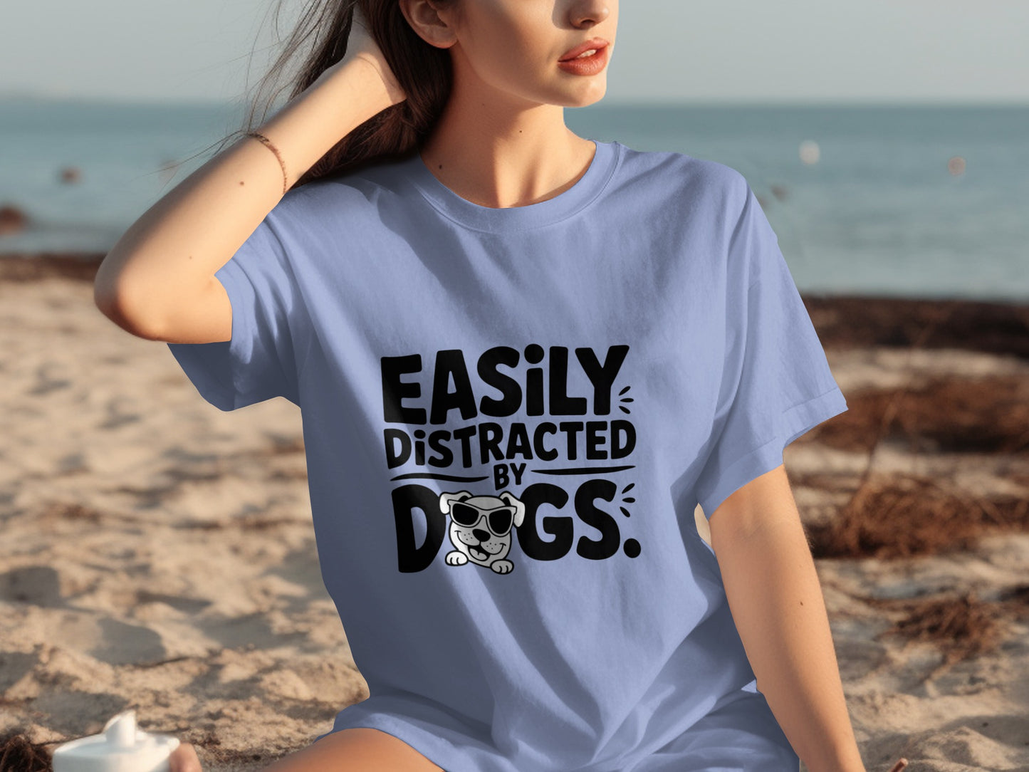 Easily Distracted By Dogs Graphic T-Shirt