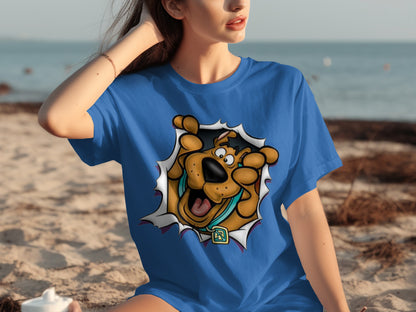 Colorful Cartoon Dog Illustration on Casual Product