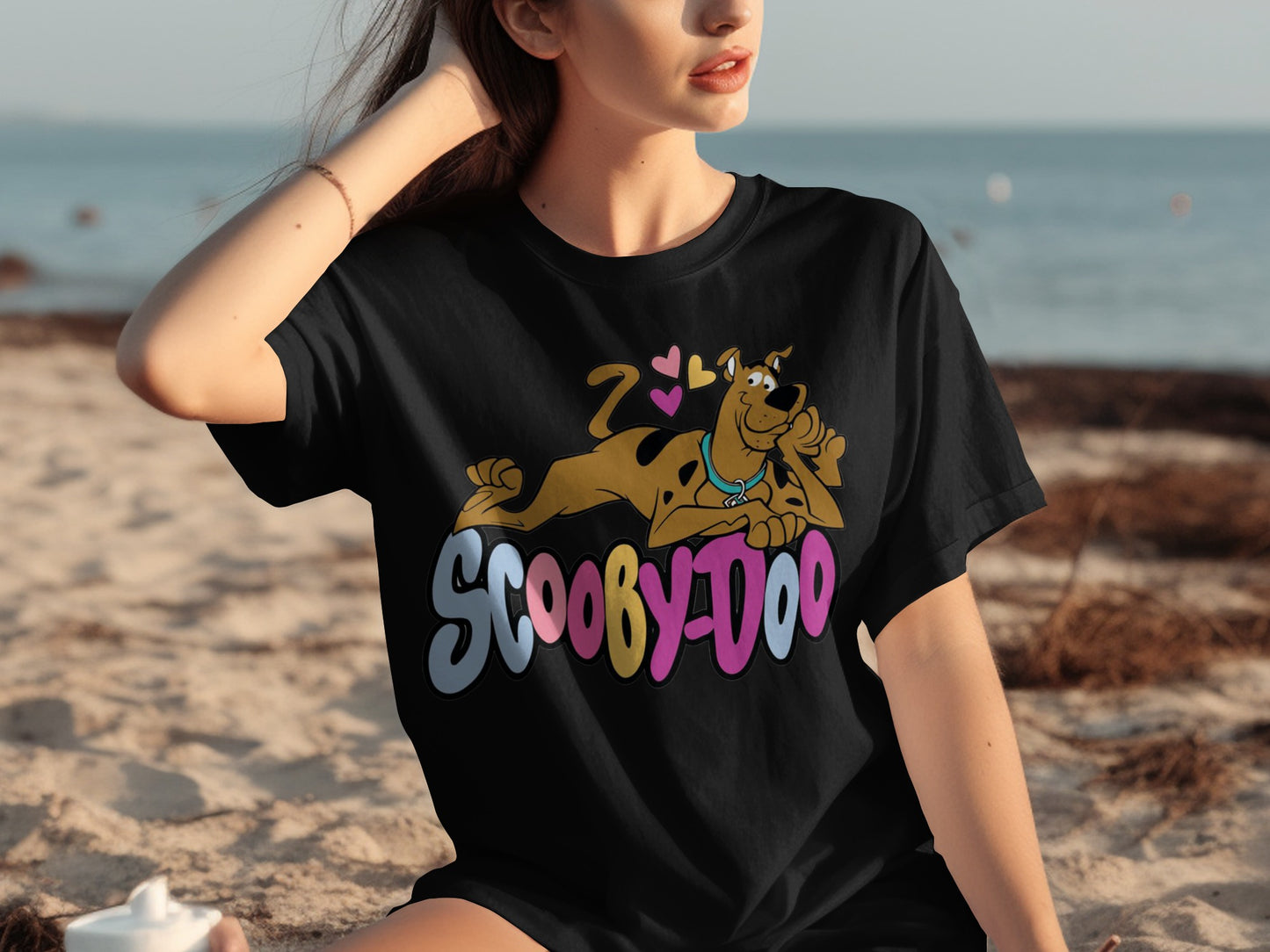 Retro Style Scooby-Doo Graphic Print T-shirt