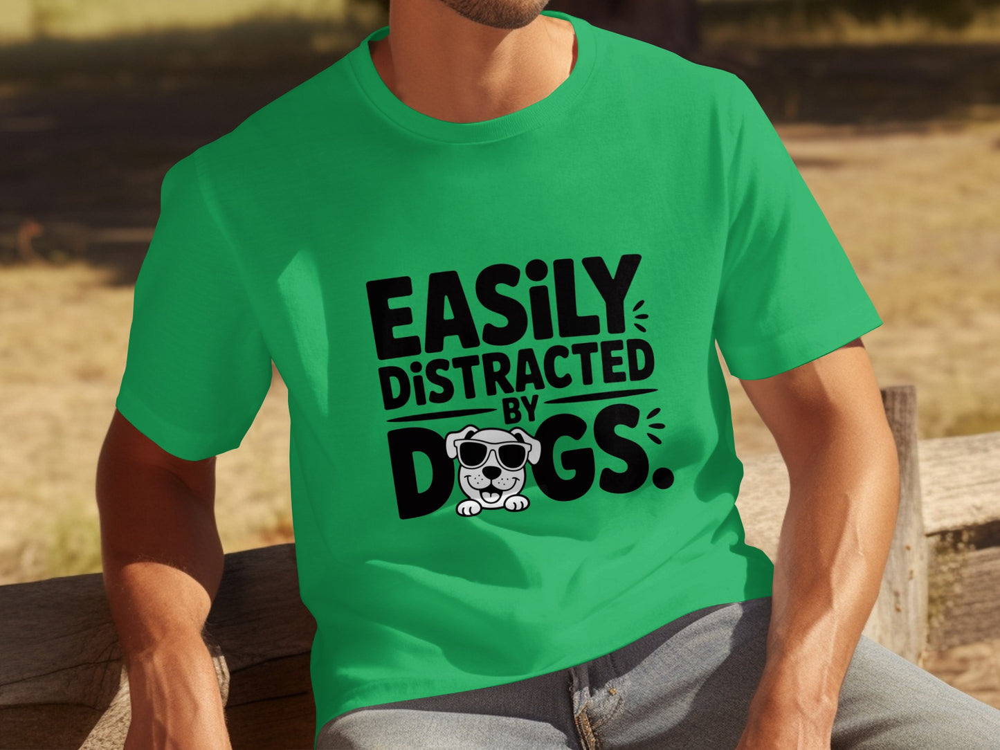 Easily Distracted by Dogs Graphic T-shirt